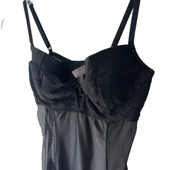 Victoria's Secret Black Balconette Bra Lingerie Nightie 36C - Picture 2 of 5